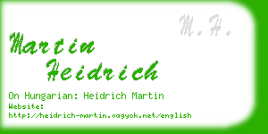 martin heidrich business card